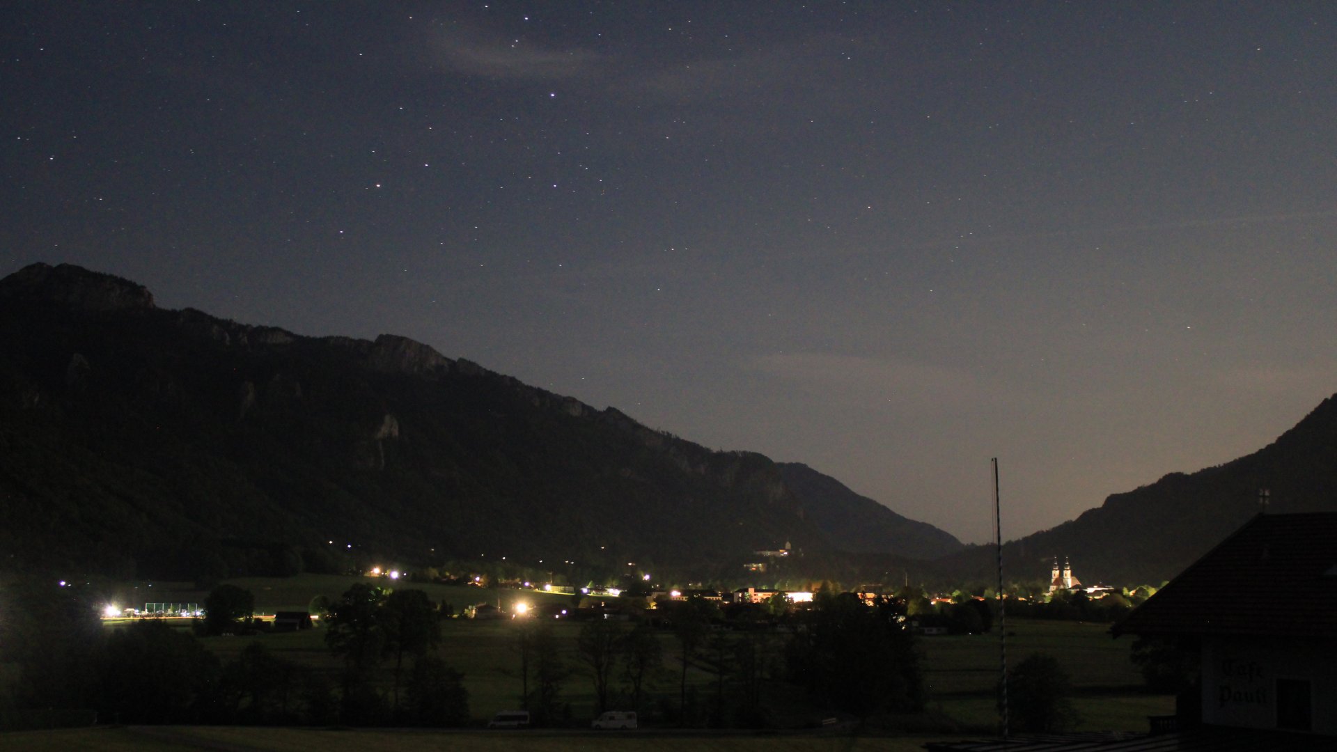 Cafe Pauli-Blick nach Süden über Aschau