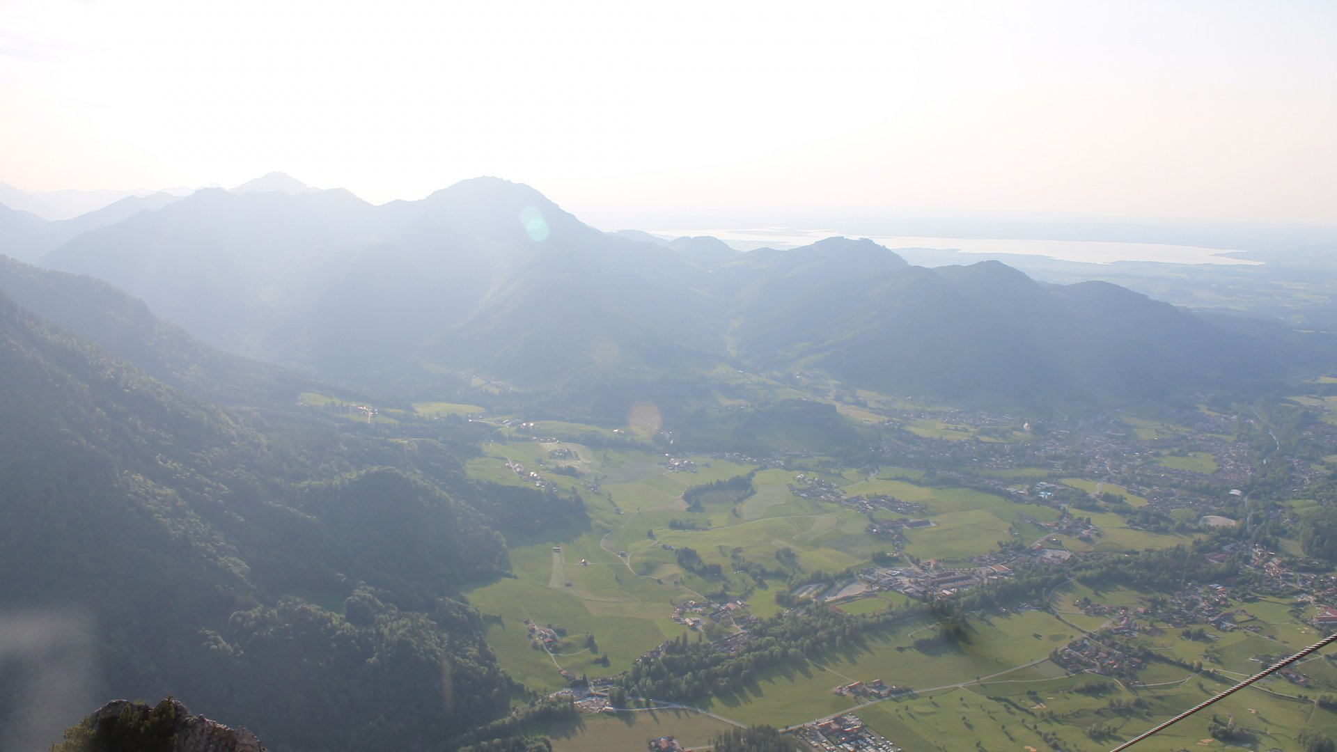 Rauschberg-Blick über Ruhpolding zum Chiemsee